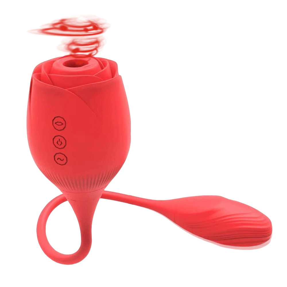 Aitt Suction Vibration Tail Rose Vibrator - Rose Toy
