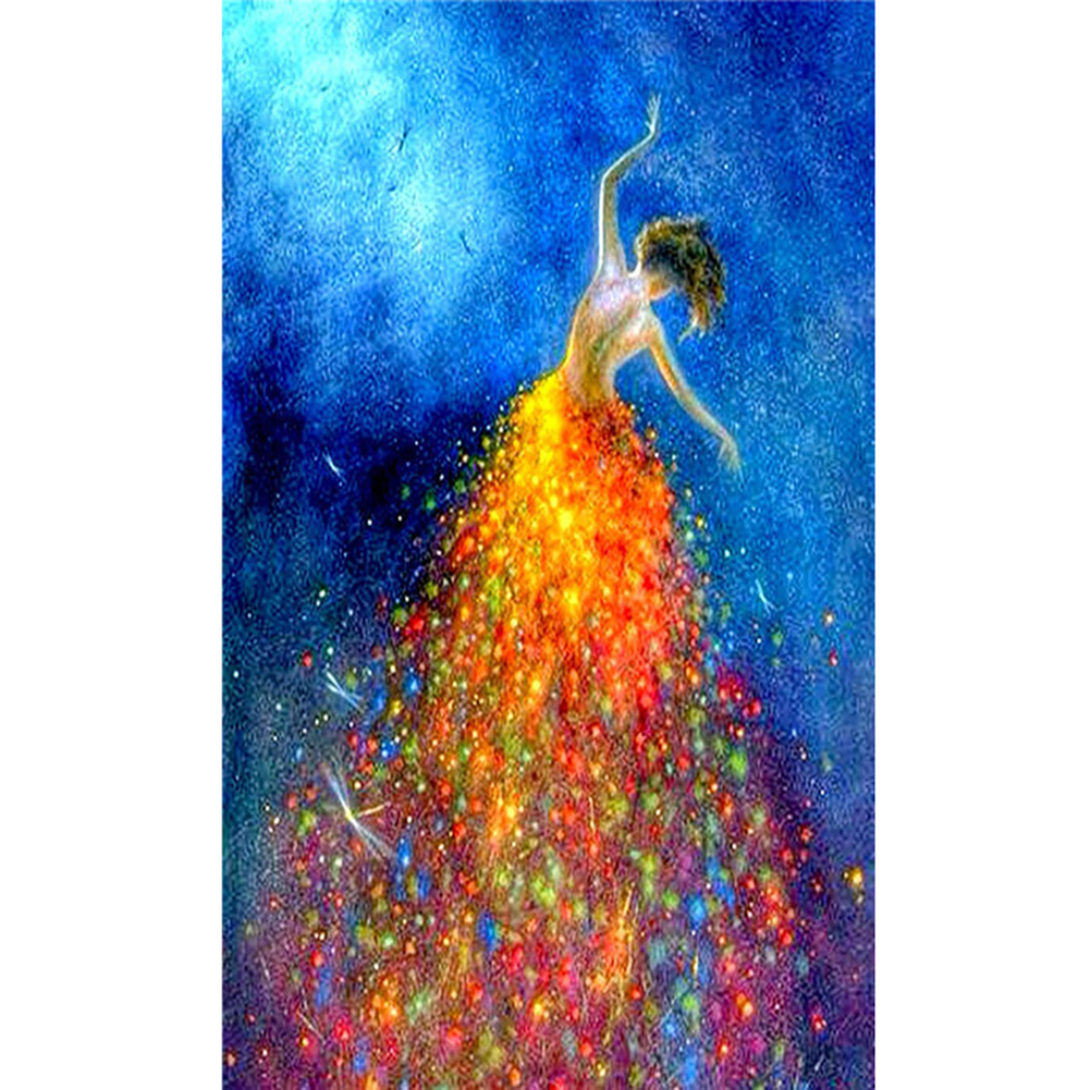 

40*85CM-Bling Dancing Girl-Round Drill Diamond Painting, 501 Original