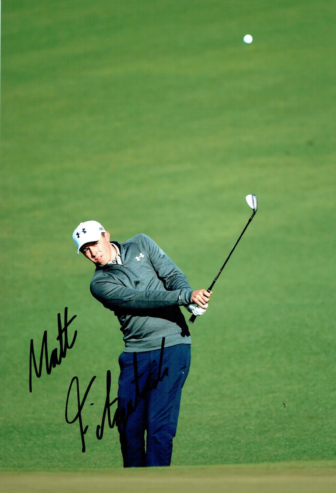 Matthew Matt FITZPATRICK SIGNED Golf Autograph The Masters 12x8 Photo Poster painting AFTAL COA