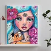 Diamond Painting -DIY Round Drill Girl(40x50cm)