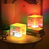 Infinity Cube Table Lamp,3D Art Cube Acrylic lamp,Color Changing Lamp for Bedroom Living Room,Party Dinner Decor Creative Light