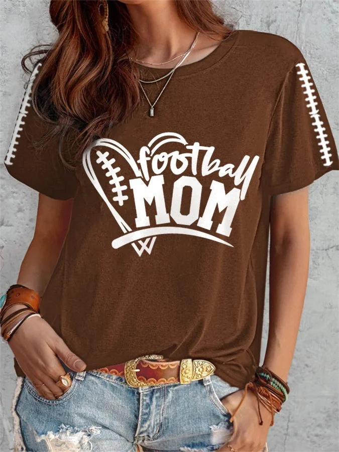 Women's Football Mom Casual Tee