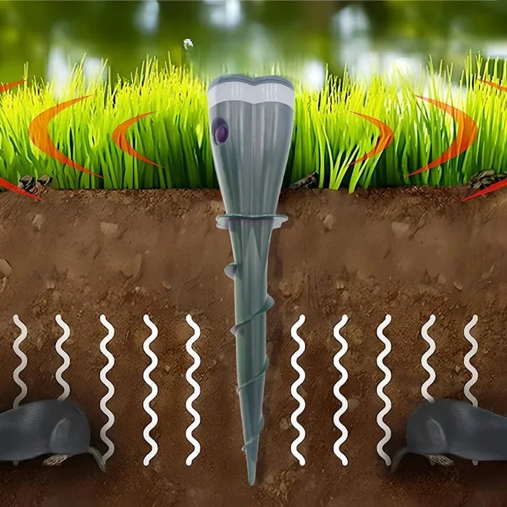 🔥Hot Sale 49% Off🔥- Solar Powered Waterproof Screw Mole Repellent 