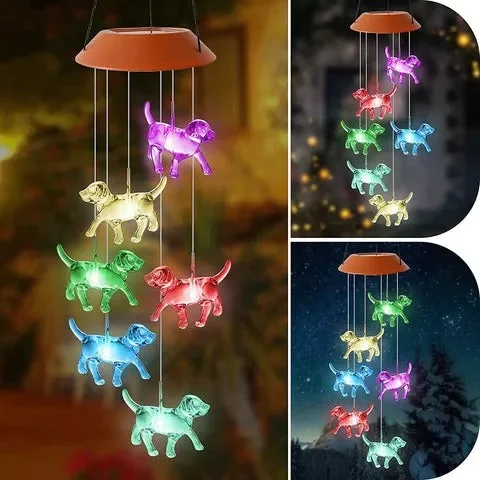 Solar Wind Chime Light Dog Style