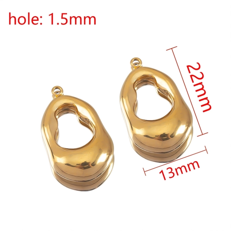 2 PCS/Package 304 Stainless Steel Star Flower Fish Tail Pendant Jewelry Accessories