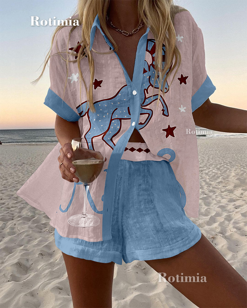 Aries Print Two-Piece Set