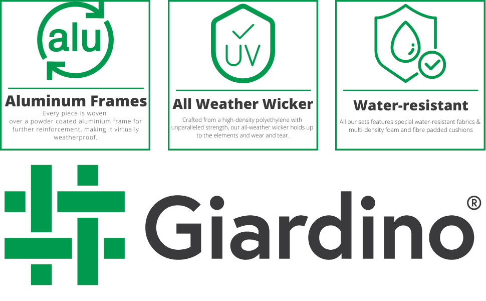 La marca Giardino cuenta con pie de pie
