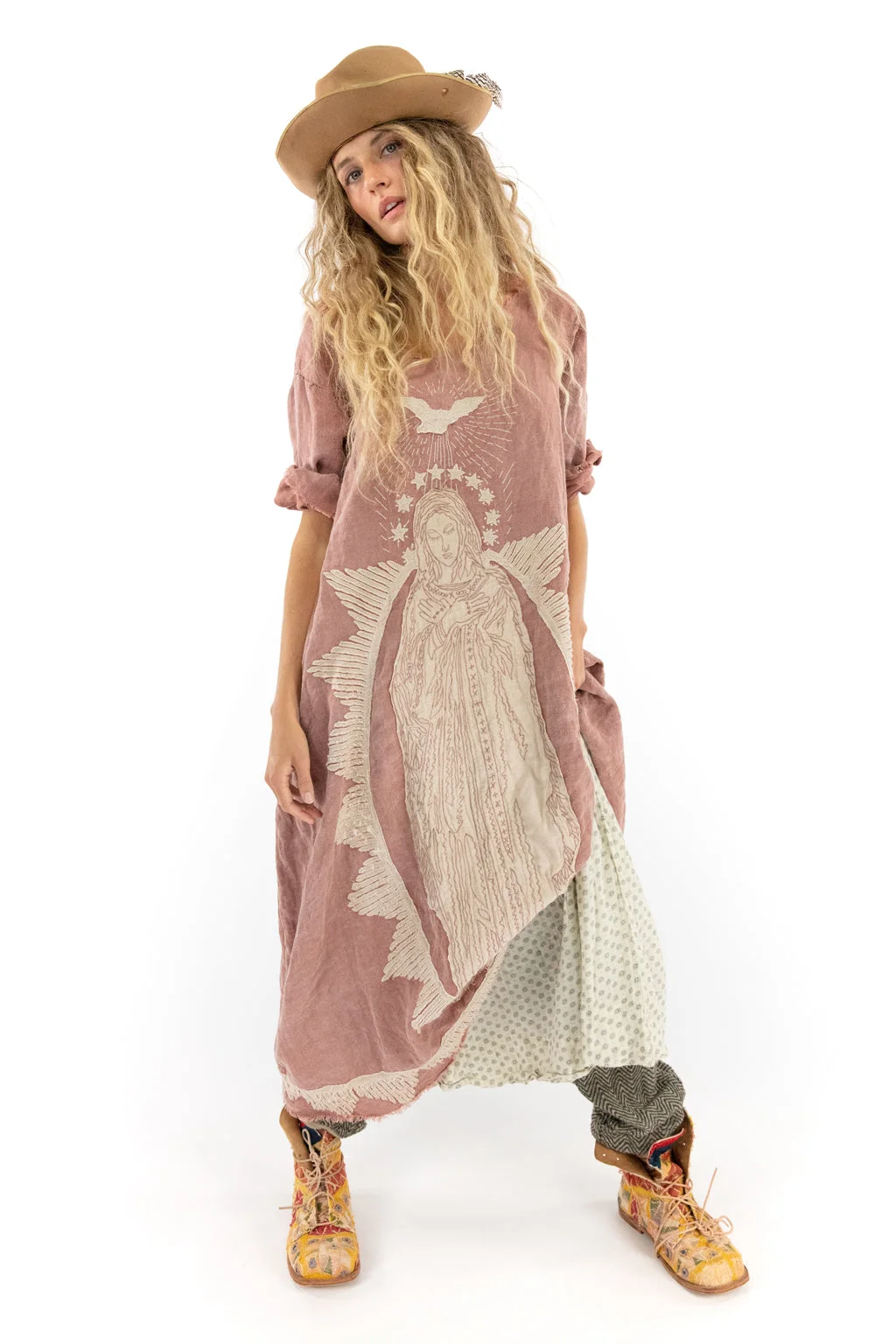 Linen Queen of The Sea Dress b398