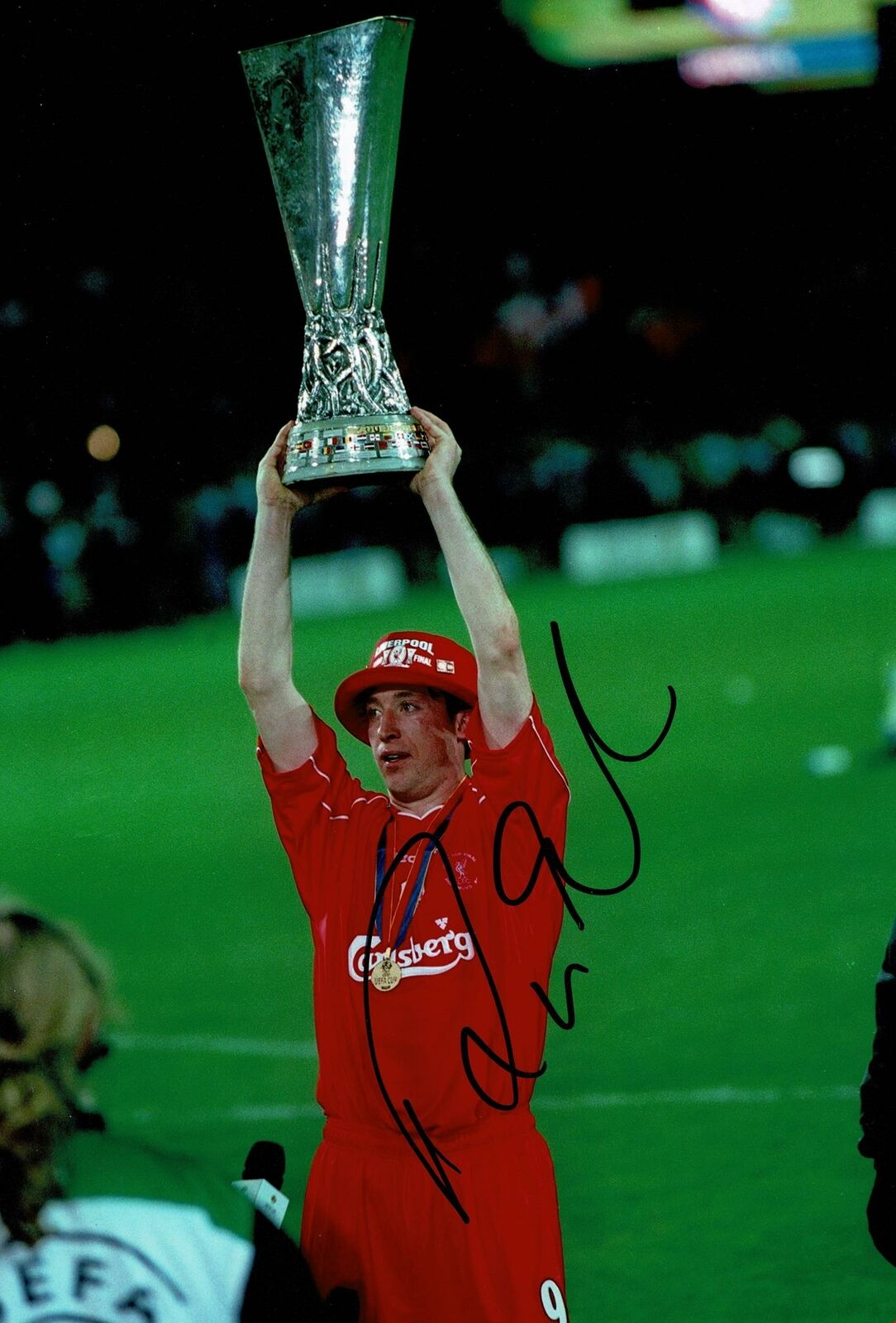 Robbie Fowler SIGNED 12X8 Photo Poster painting GENUINE Liverpool FC SIGNATURE AFTAL COA (1696)