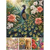 4Pcs Animals and Flowers Special Shaped DIY Partial Drill Diamond Painting Kit for Adults Beginners Home Decor Diamonds Paintings Gem Art 30x30cm