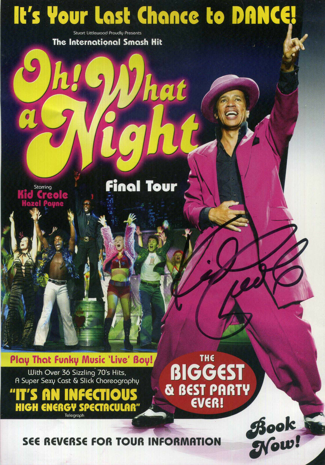 KID CREOLE Signed Photo Poster paintinggraph / Flyer - Pop Musician / Singer - preprint