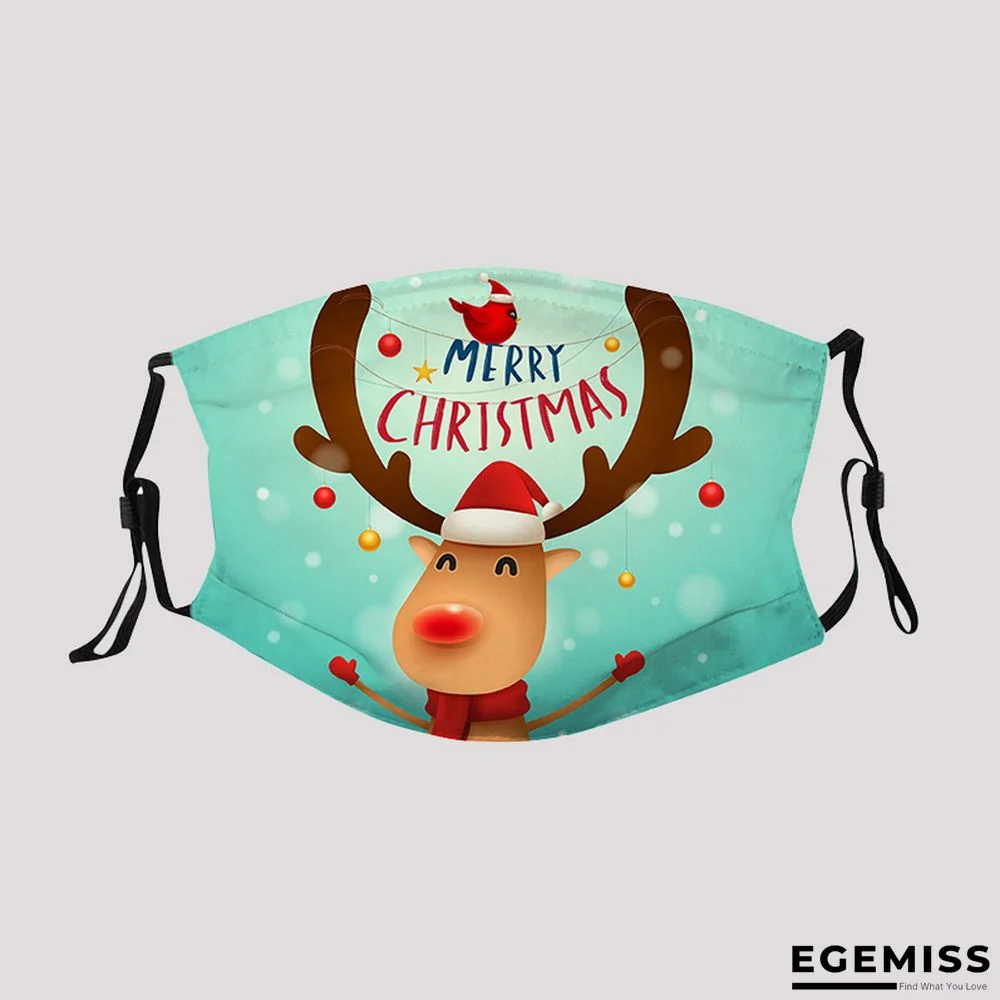 Cyan Fashion Santa Claus Patchwork Mask | EGEMISS