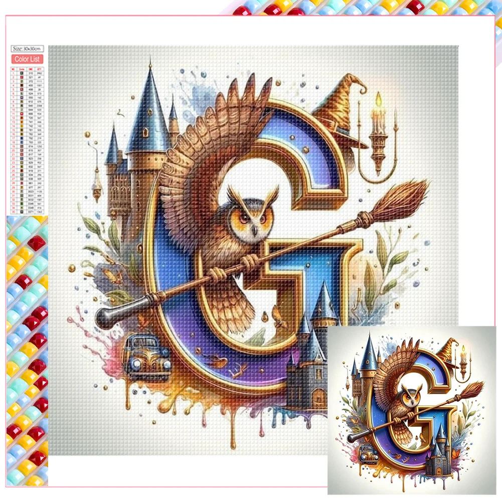 Diamond Painting - Full Square Drill - Harry Potter Letters(Canvas|35*35cm)