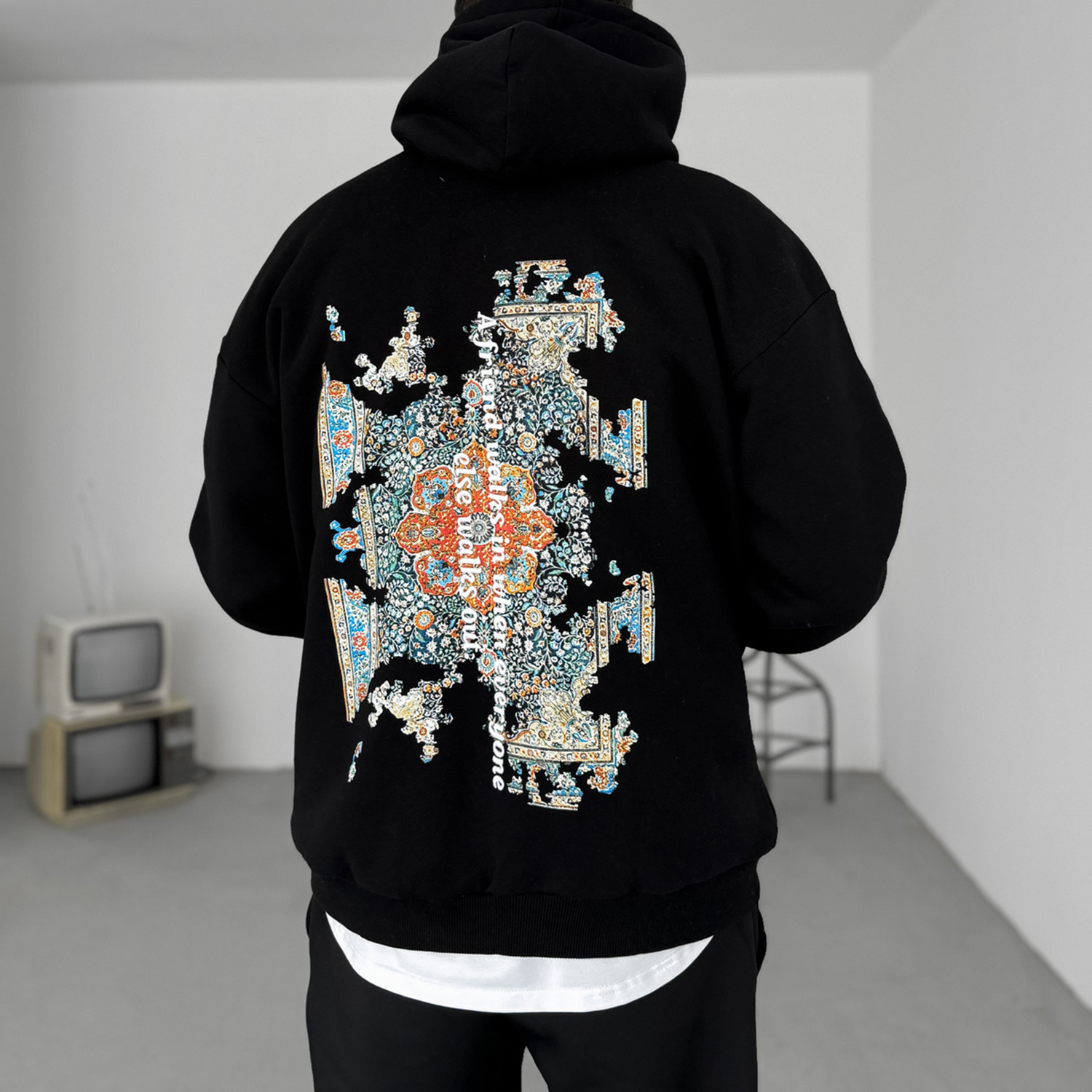 Fashionable Street Ethnic Design Casual Oversized Hoodie