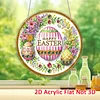 Easter Egg DIY Diamond Painting Hanging Pendants Acrylic Crafts Kit for Home Wall Decor