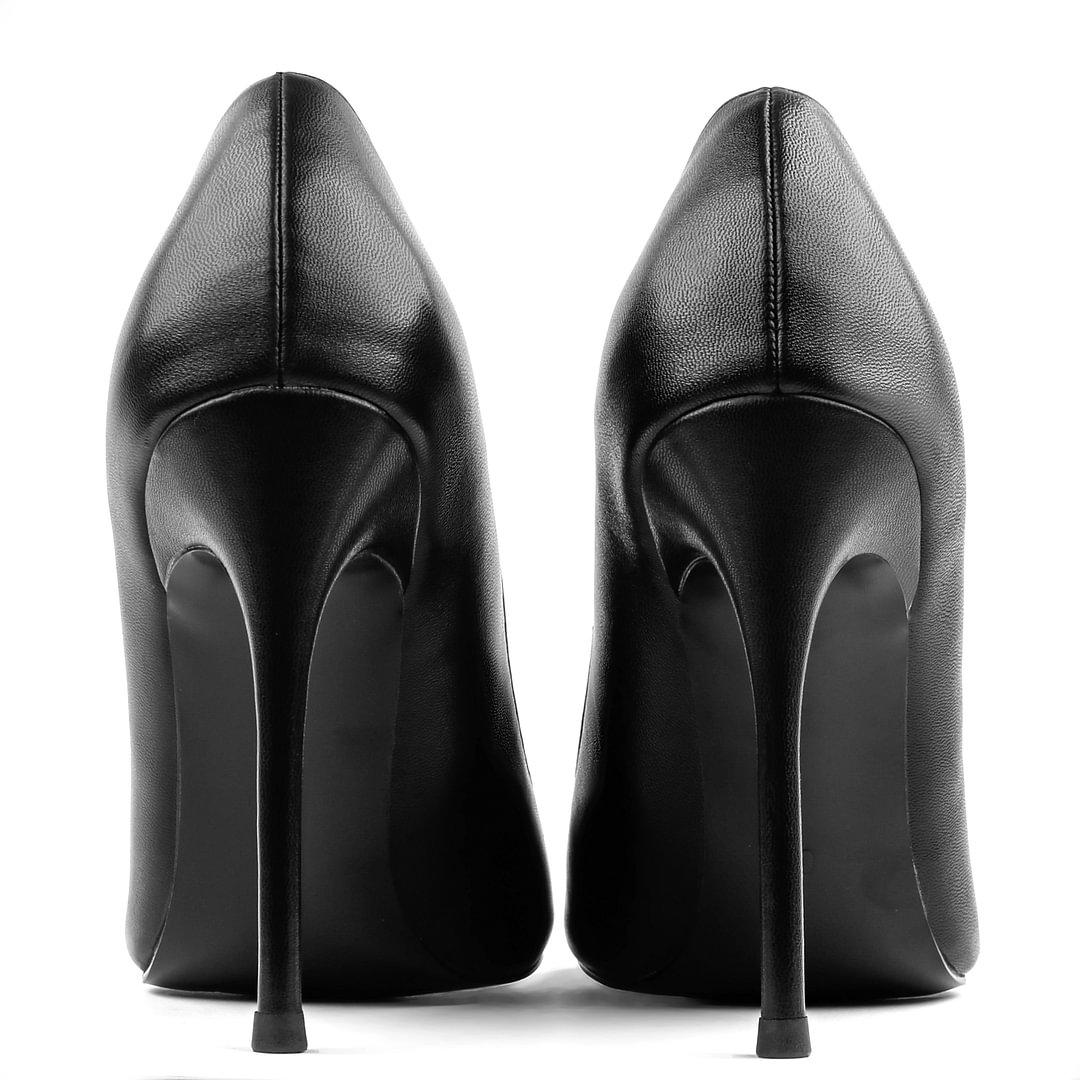 3.94“ Women's Pointy Toe Middle Heels Party Wedding Pumps Matte Shoes-MERUMOTE