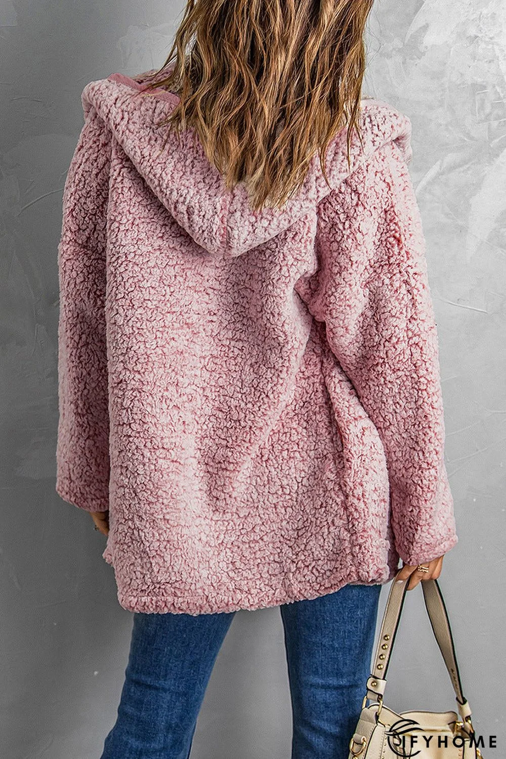 Fleece Thickened Hooded Jacket Women's Mid-length Loose Casual Jacket | IFYHOME