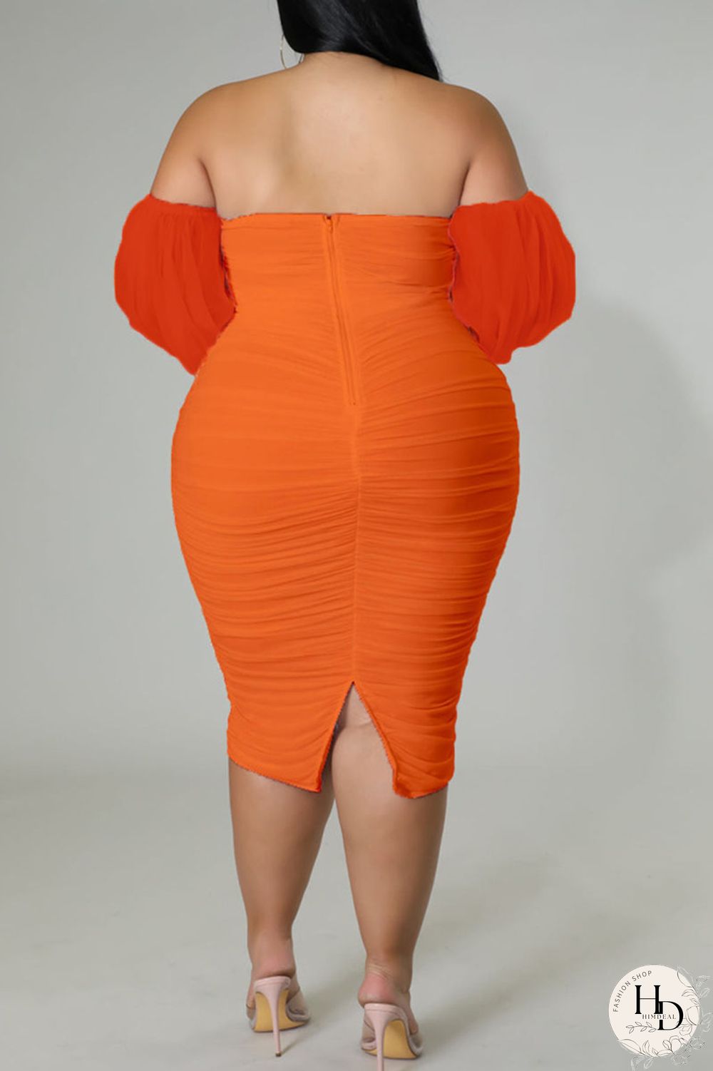 Rose Red Sexy Solid Patchwork Off the Shoulder One Step Skirt Plus Size Dresses