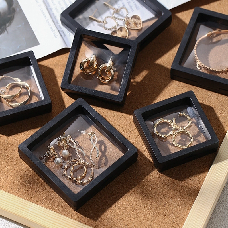 PE Film Suspension Display Box Transparent Jewelry Storage Box Ring Pendant Box Beads Box Toughness Strong Dustproof Oxidation