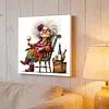 Framed Wine Time Grandma-Paint by Numbers Acrylic Painting 35*35CM With Color Box 5ML(24Colors)