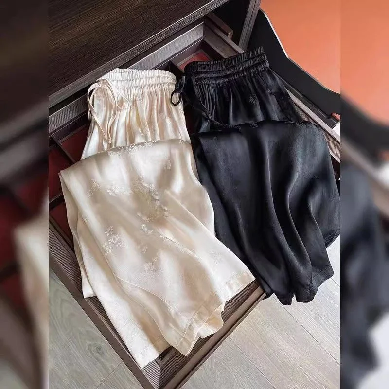 Uveng Uveng Goods Spring And Autumn Loose Casual Straight Trousers Women's 2024 New Broad-Legged Pants Feel A Pure Color Trousers