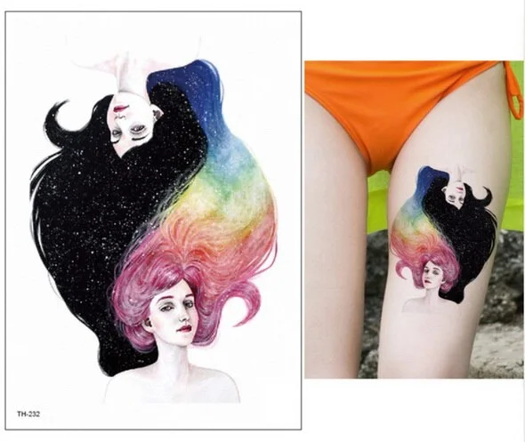 21*15cm NEW Temporary Tattoo Sticker cute leopard wolf tiger animals pattern Waterproof body art fake tattoo women men DIY paint