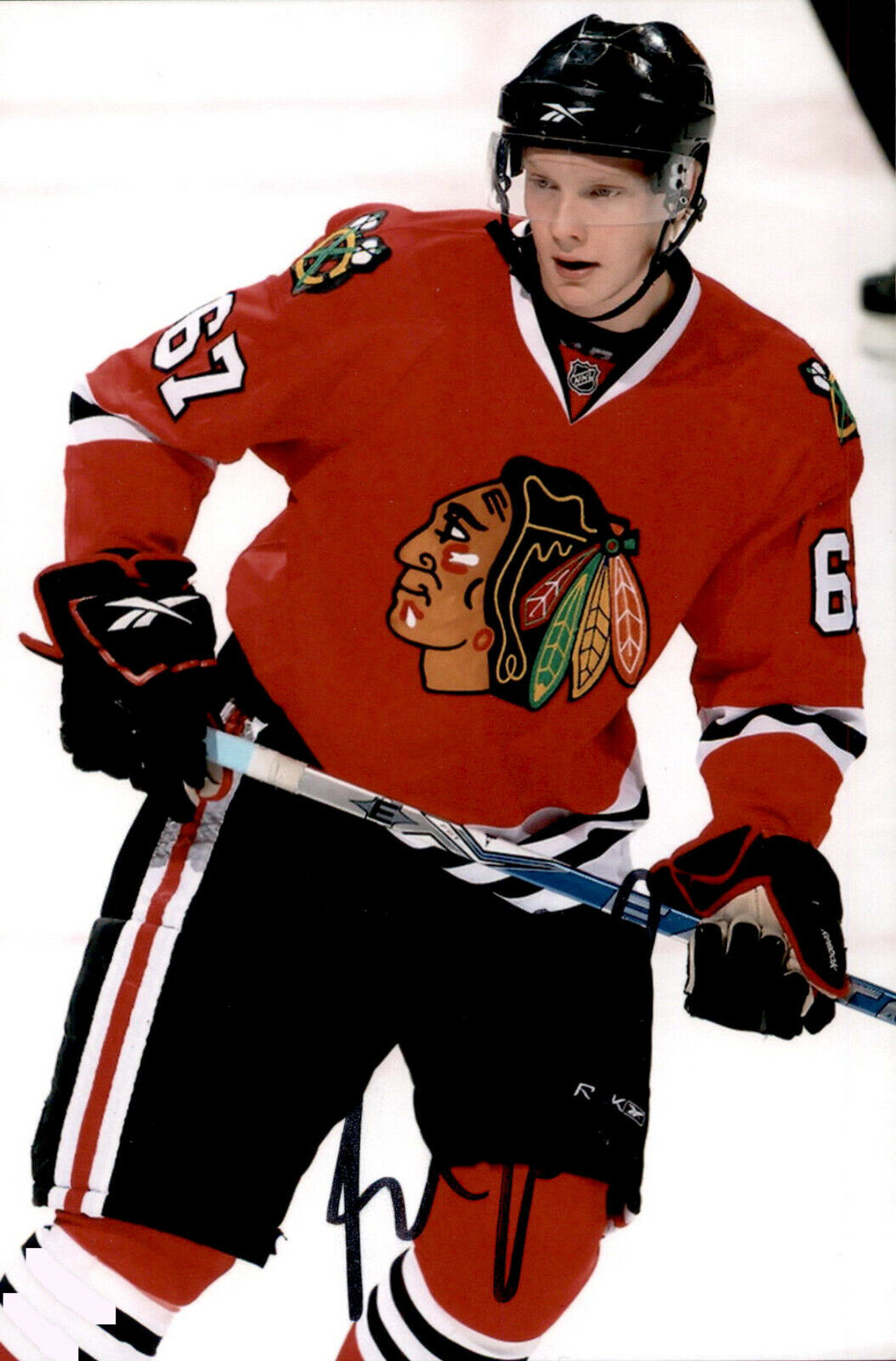 Rob Flick SIGNED 4x6 Photo Poster painting CHICAGO BLACKHAWKS