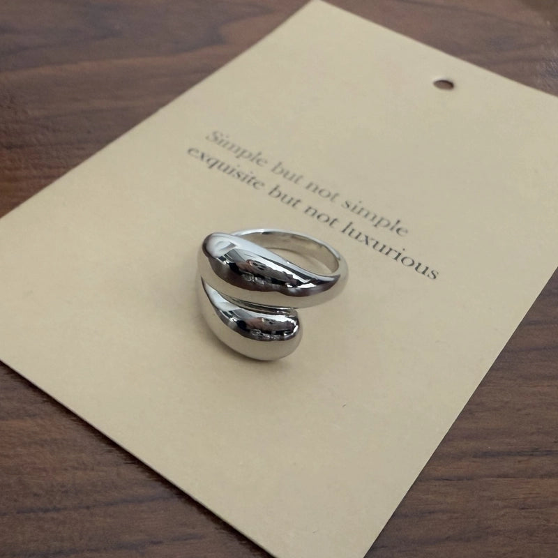 Hip-Hop Commute Geometric Copper Plating Open Rings