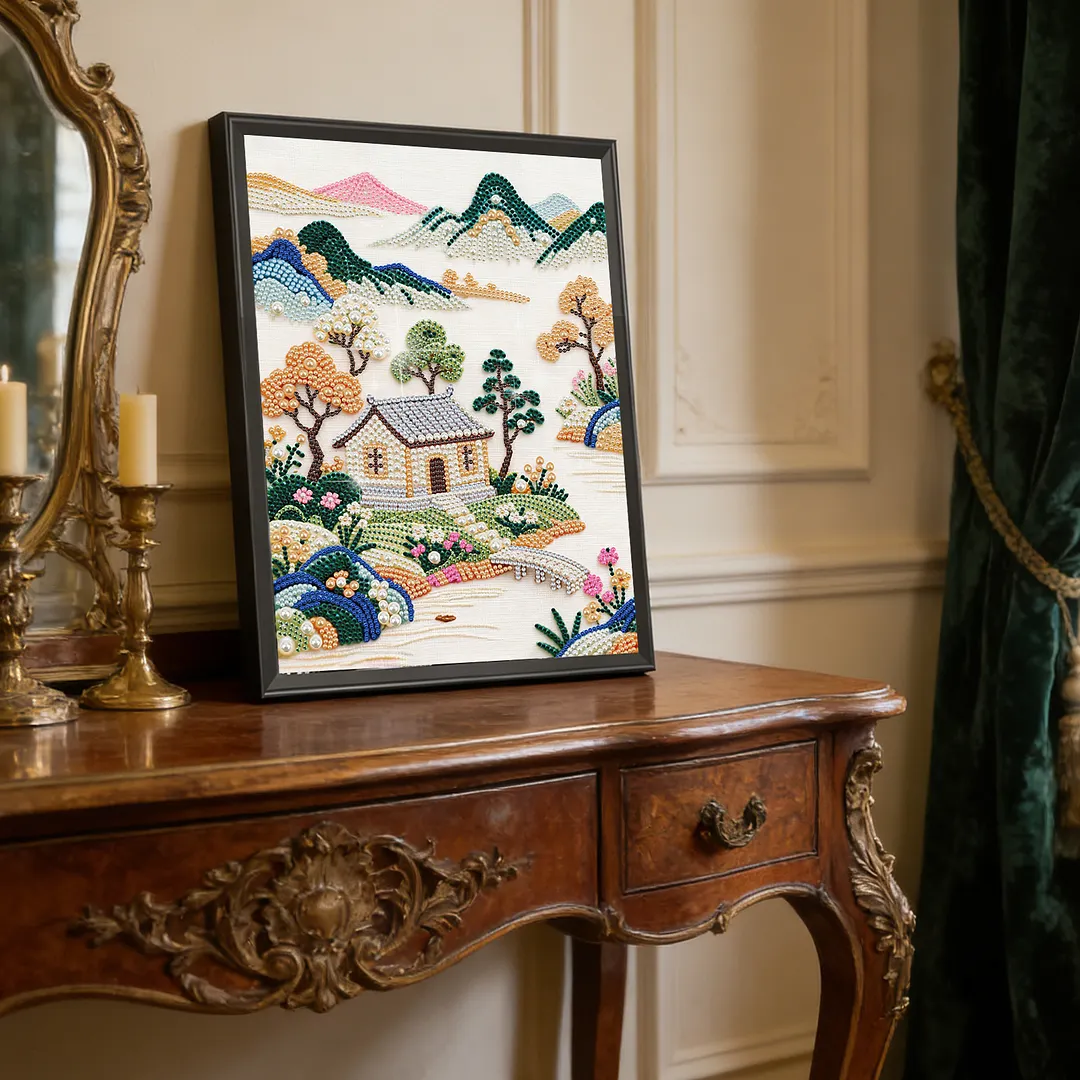 Diamond Painting - Partial Special Shaped Drill - Mountain Cottage(Canvas|30x40cm)