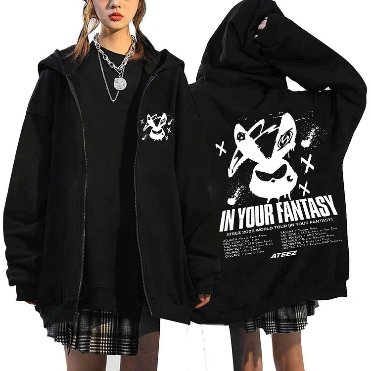 ATEEZ ソウルコン パーカー 2025 ATEEZ IN YOUR Fantasy Creative Zip UP Hoodies