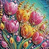4Pack Flower-Crystal Rhinestone Diamond Painting(30x30cm)