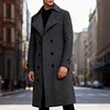 💥 2025 Hot Sale! Men's Autumn/Winter Trench Coat, Wool Overcoat, Double-Breasted, Mid-Length Wool Coat