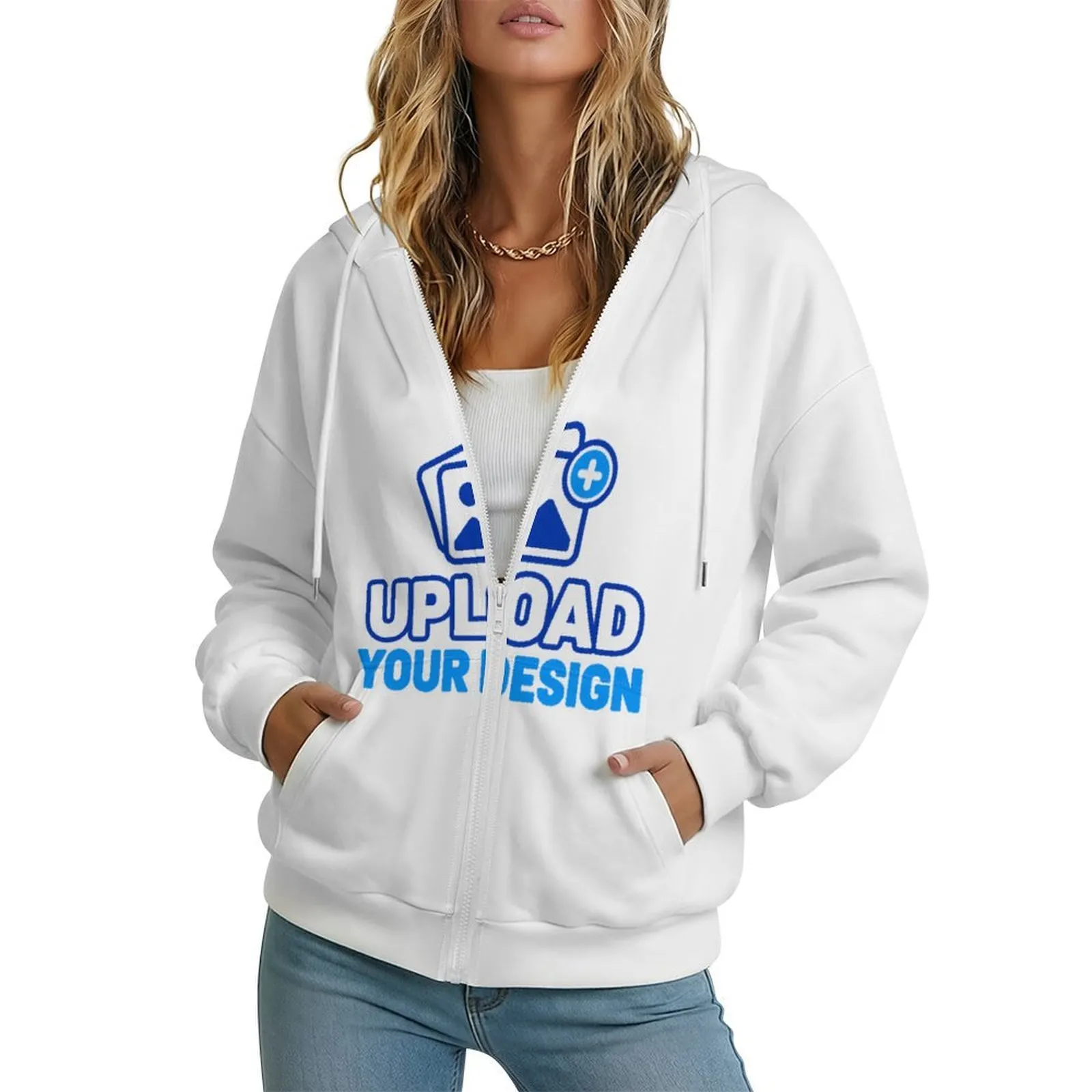 Full-Zip Hooded Sweatshirt &ndash; personalized print product image 8