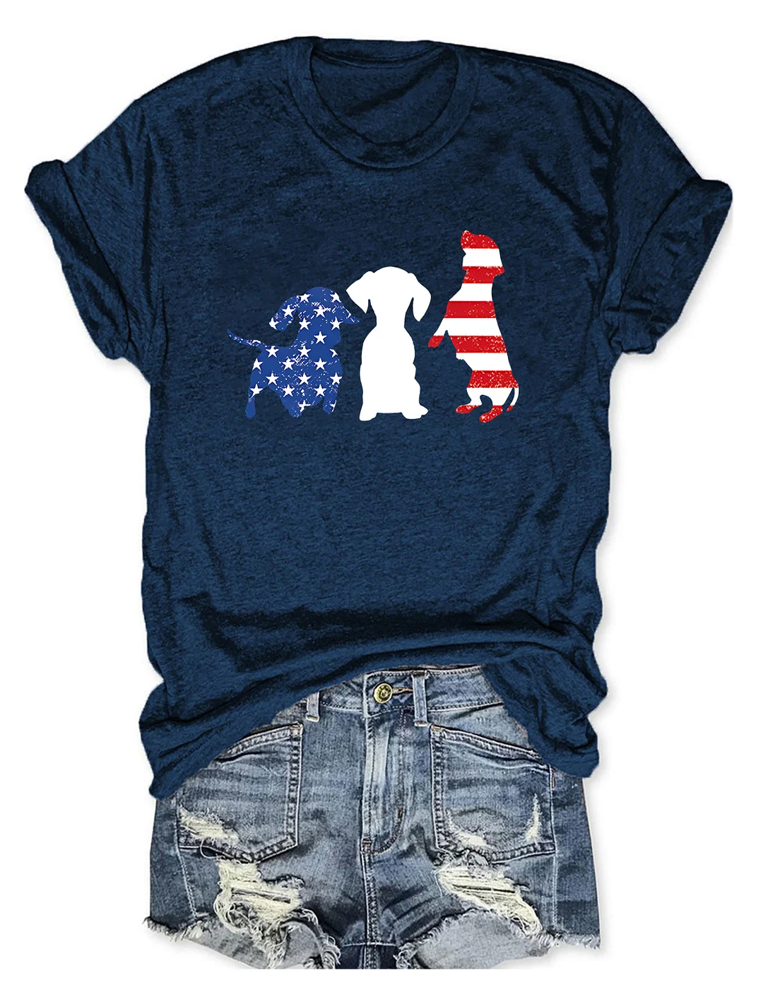 4th July Dachshund T-shirt
