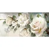 White Roses Full DIY 5D Round Drill Diamond Painting Kit for Adults/Beginners Gift Idea Home Decor Diamond Dots Paintings Picture Arts Craft 85x45cm