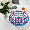 (US Local)Flower Diamond Painting Wooden Serving Tray Decorative Diamond Art Fruit Tray(B)