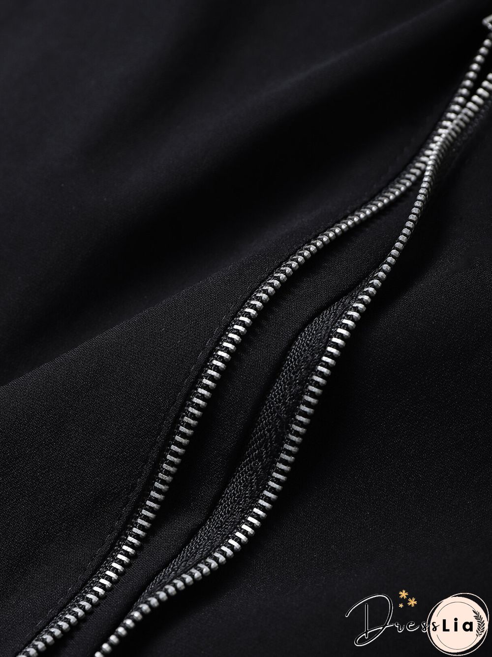 Solid Double Zip Front Mini Skirt For Women