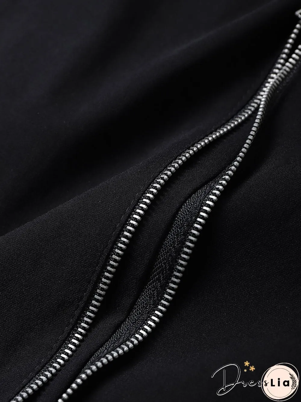 Solid Double Zip Front Mini Skirt For Women