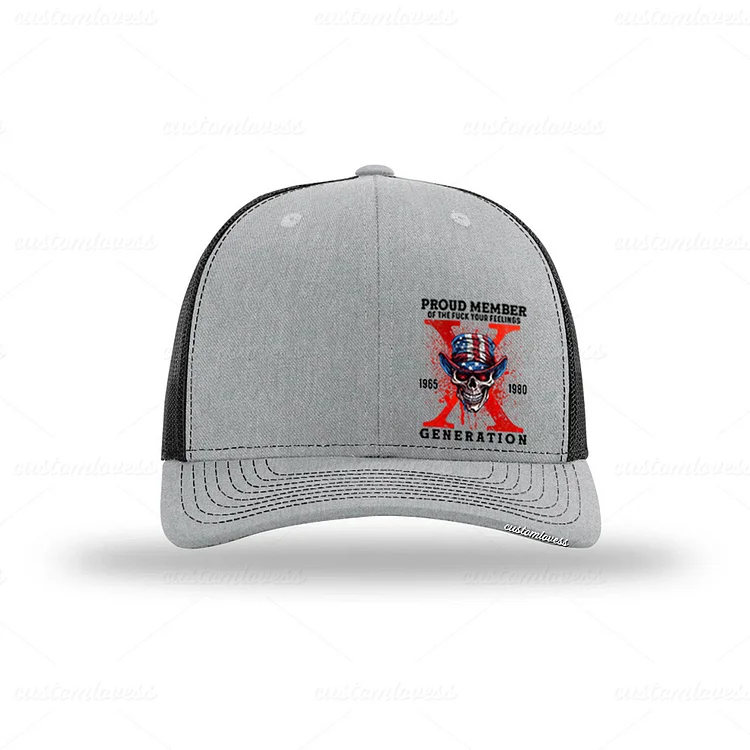 Custom Generation X Skull Trucker Hat