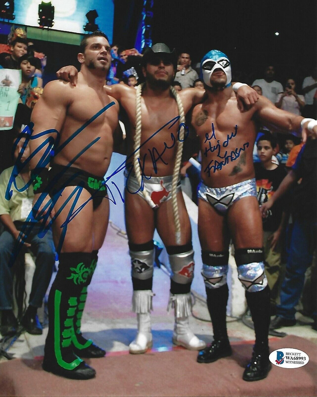 El Hijo del Fantasma Brian Cage Texano Jr Signed 8x10 Photo Poster painting BAS COA AEW AAA NXT