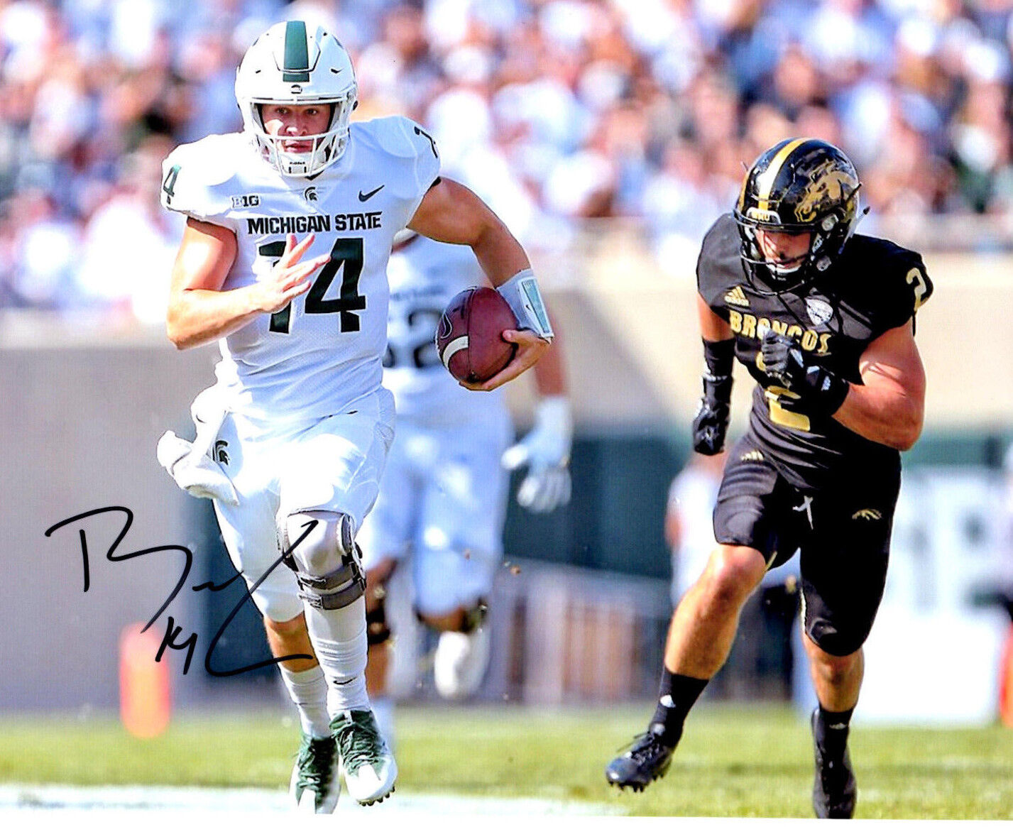 Brian Lewerke signed autographed 8x10 Photo Poster painting Michigan State Spartans foootball