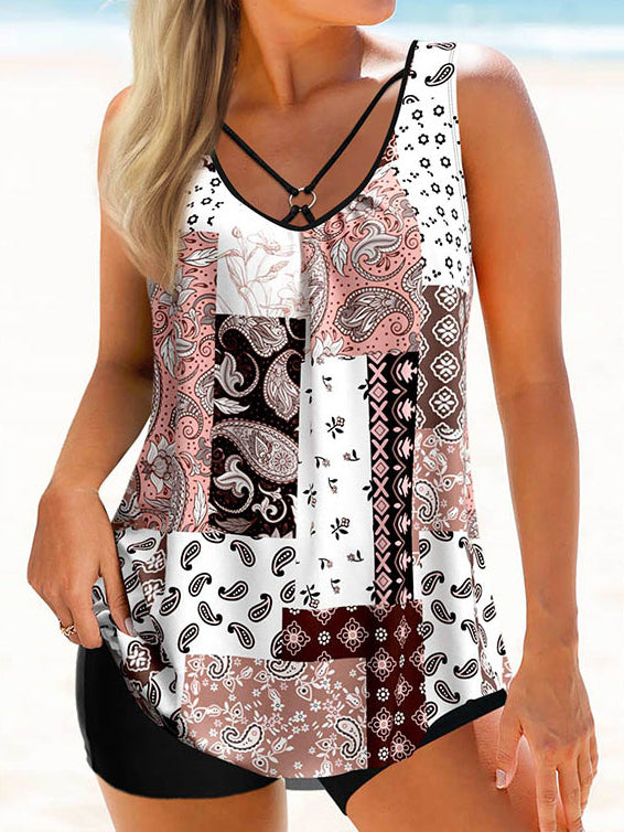 Women Long Sleeve V-neck Graphic Floral Printed Top