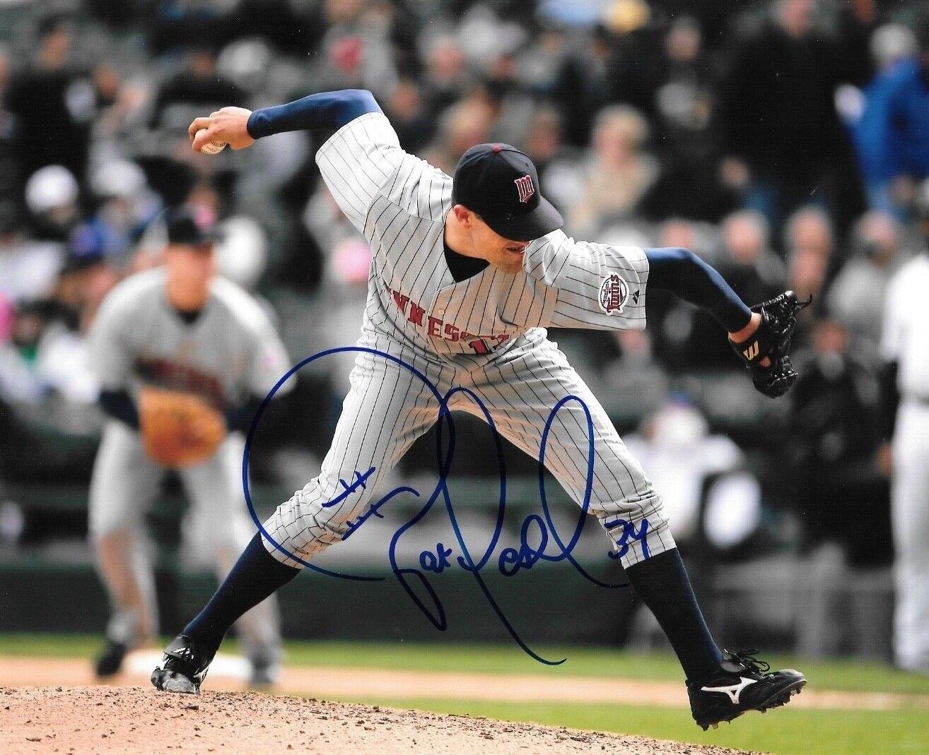 * PAT NESHEK * signed 8x10 Photo Poster painting * MINNESOTA TWINS * COA * 2