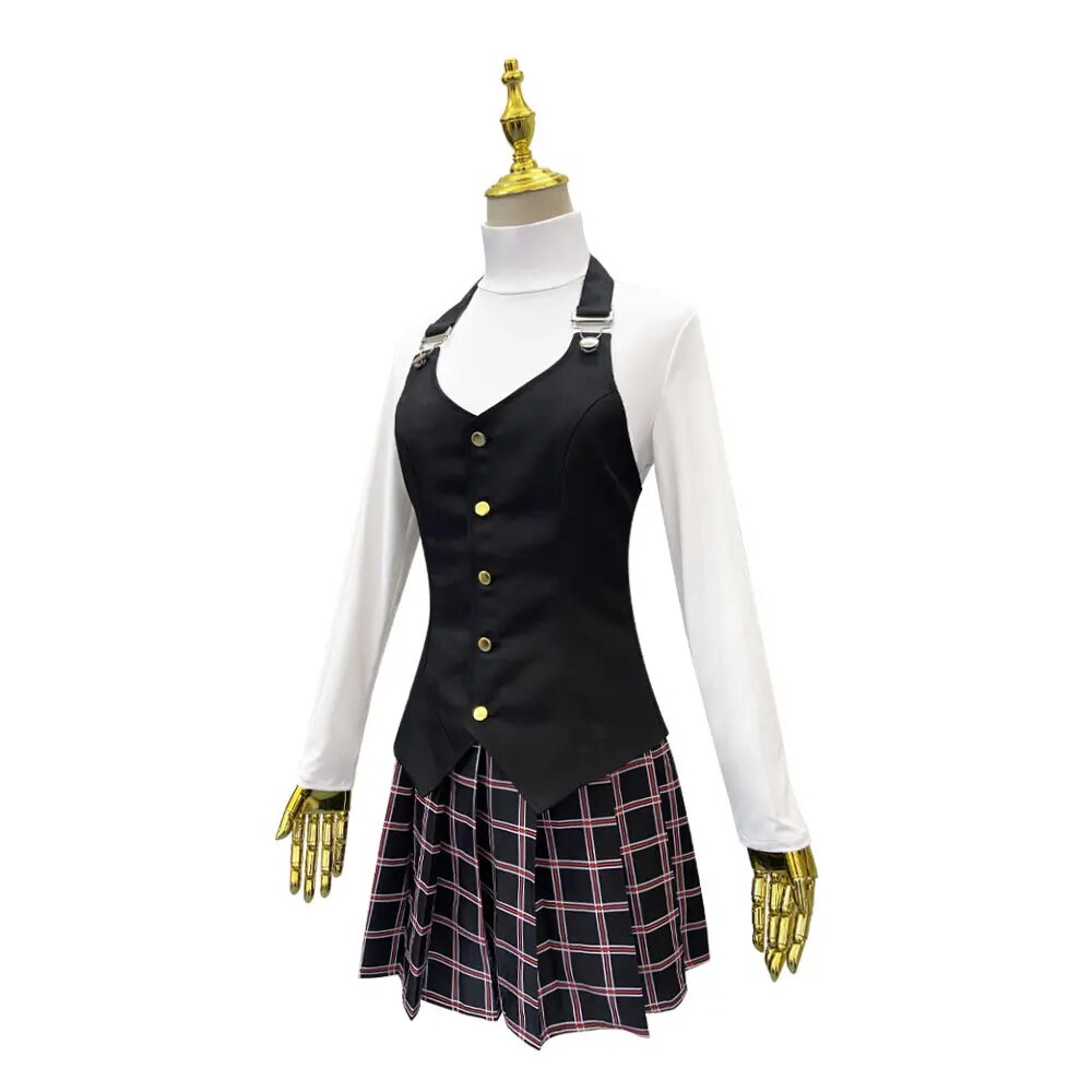 [Wetrose] In Stock Makoto Cosplay Costume Niijima Queen Persona 5 Royal Tactica School Uniform Jk Full Set Wig Halloween