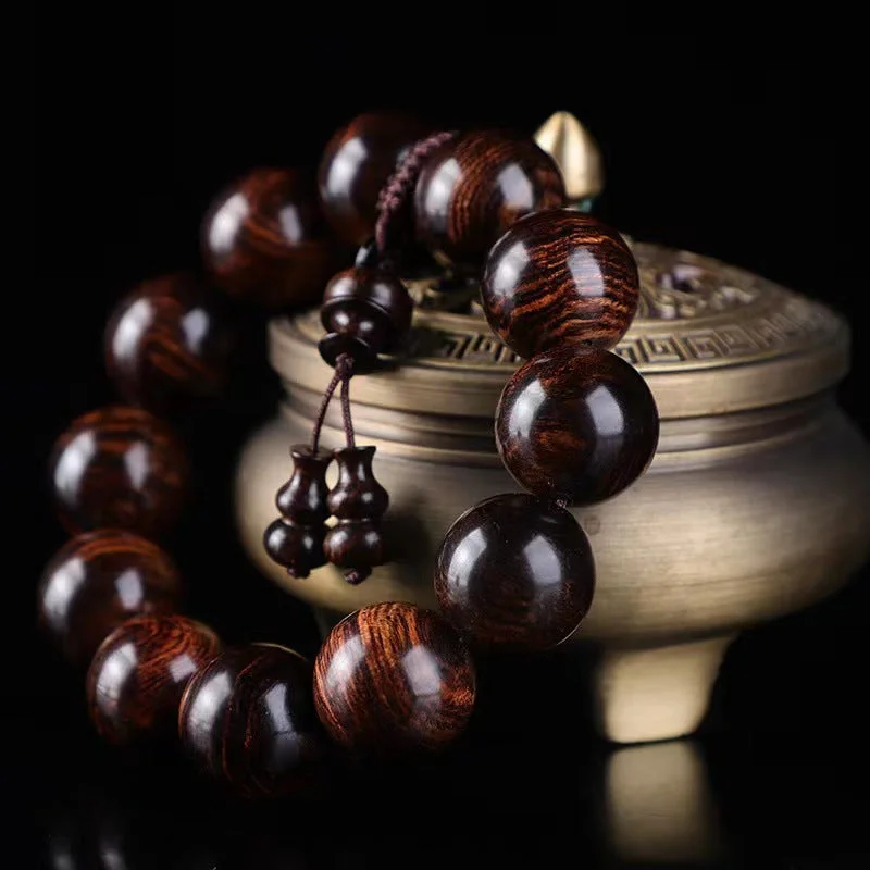 Hainan Huanghuali Groud High Oil High Density Buddha Bead Bracelet