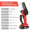 Mini Chainsaw 6-Inch with 2 Battery Mini Electric Chain Saws Cordless Handheld Portable Small Chainsaw for Wood Cutting
