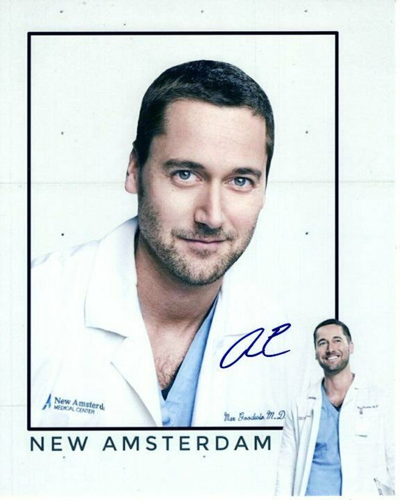 Ryan eggold signed autographed new amsterdam dr. max goodwin Photo Poster painting