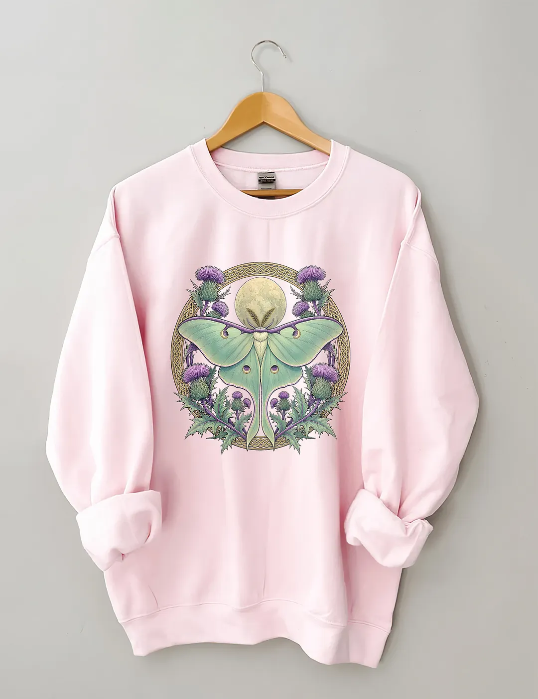 Scottish Thistle Luna Moth Sweatshirt