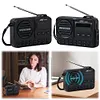 Portable FM Radio with LED Display Digital Radio Recorder BT 5.4 Radio Speaker