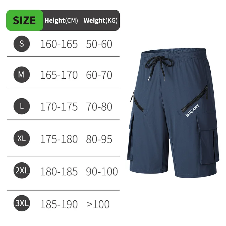 WOSAWE Men 2-in-1 4D Padded MTB Shorts 